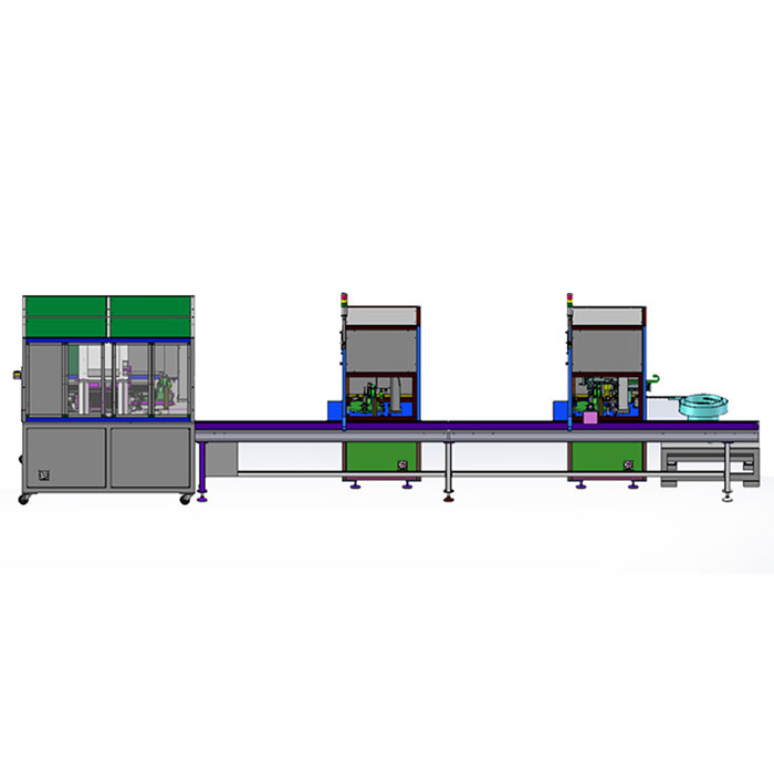 Automatic assembly line of puncture apparatus and welding